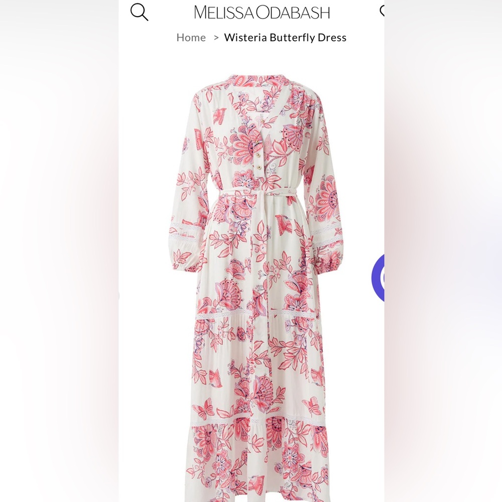 Melissa Odabash wisteria butterfly Dress size 6